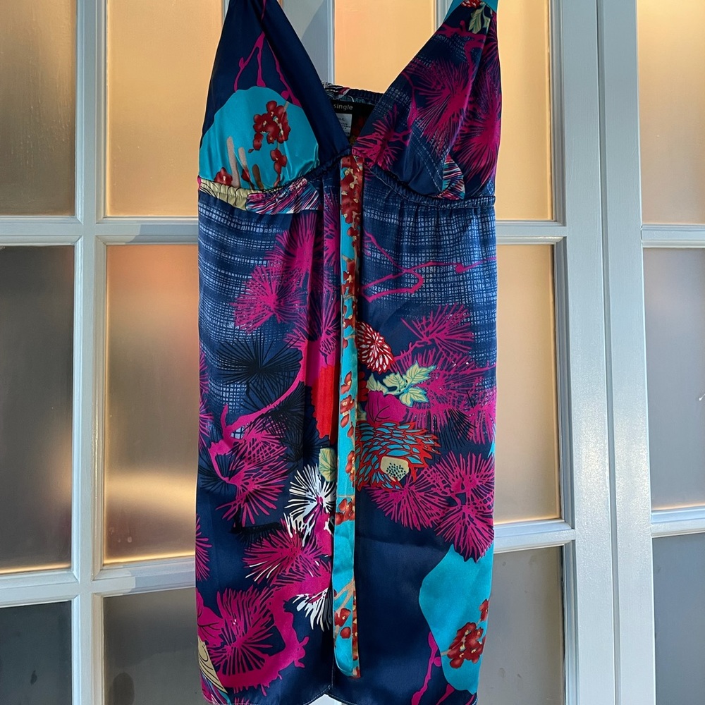 Beautiful silk floral top. Perfect for vacation or summer! Worn once.